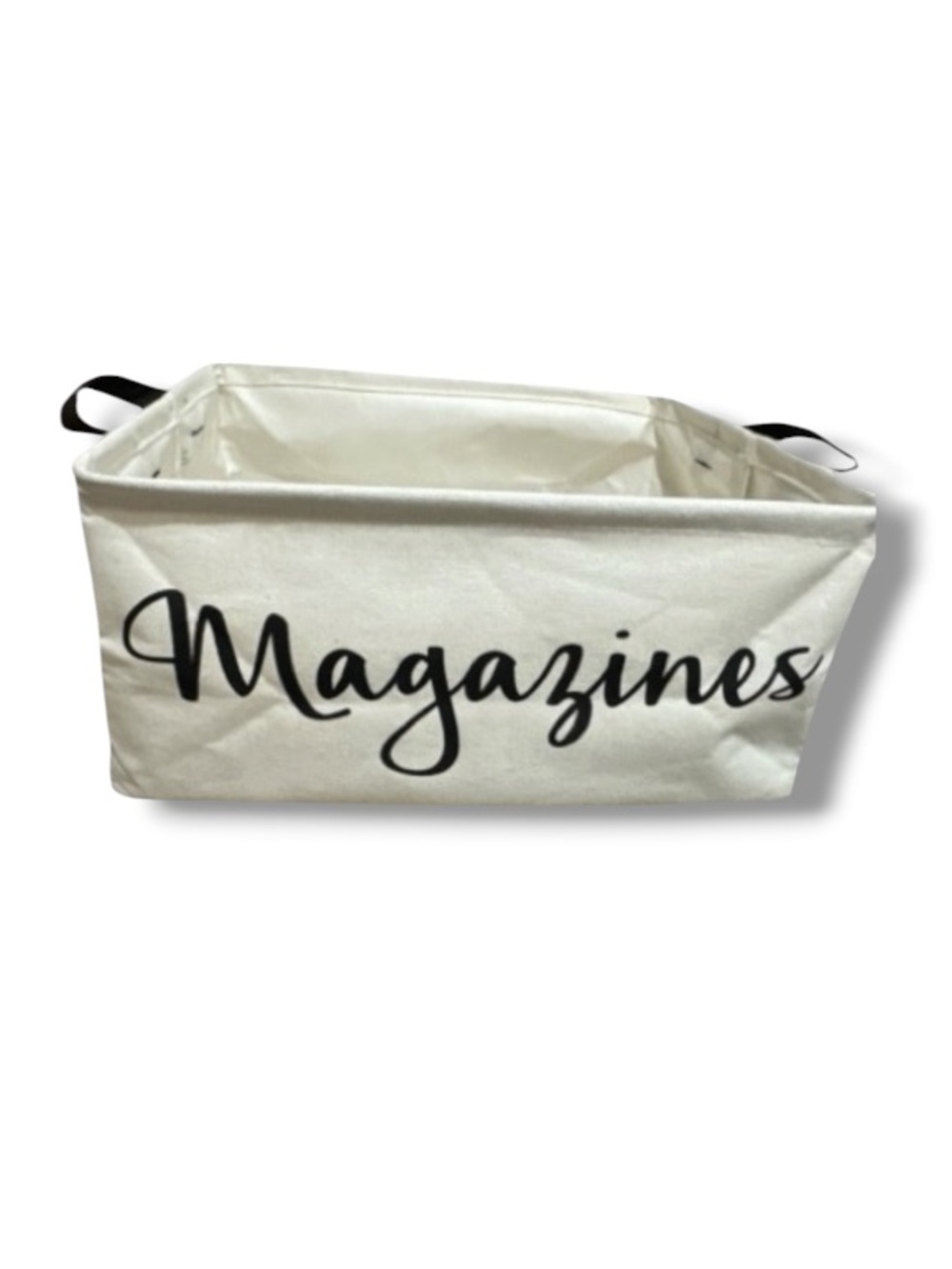 Home Magazines Fabric Bin Holder with Handles